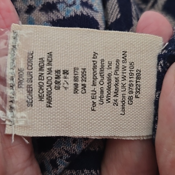 Free People Caravan Printed Blue Tunic Shirt Dize XS - Picture 9 of 9